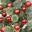 Jeco 55 Piece Shatterproof Plastic Christmas Ornament Set in Red