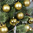 Jeco 55 Piece Shatterproof Plastic Christmas Ornament Set in Gold