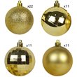 Jeco 55 Piece Shatterproof Plastic Christmas Ornament Set in Gold