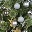 Jeco 55 Piece Shatterproof Plastic Christmas Ornament Set in Silver