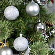 Jeco 55 Piece Shatterproof Plastic Christmas Ornament Set in Silver