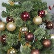 Jeco 50 Piece Shatterproof Plastic Christmas Ornament Set in Brown/  Gold/  Red