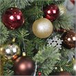 Jeco 50 Piece Shatterproof Plastic Christmas Ornament Set in Brown/  Gold/  Red