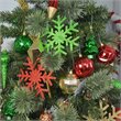Jeco 40 Piece Shatterproof Plastic Christmas Ornament Set in Green/  Gold/  Red
