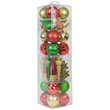 Jeco 40 Piece Shatterproof Plastic Christmas Ornament Set in Green/  Gold/  Red