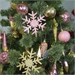 Jeco 40 Piece Shatterproof Plastic Christmas Ornament Set in Pink and Gold