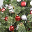 Jeco 40 Piece Shatterproof Plastic Christmas Ornament Set in Red and Silver