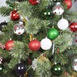 Jeco 40 Piece Shatterproof Plastic Christmas Ornament Set in Red/ Green/ Black