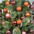 Jeco 48 Piece Shatterproof Plastic Christmas Ornament Set in Brass