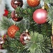 Jeco 48 Piece Shatterproof Plastic Christmas Ornament Set in Brass