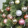 Jeco 57 Piece Shatterproof Plastic Christmas Ornament Set in Gold/ Pink/ Silver