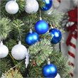 Jeco 84 Piece Shatterproof Plastic Christmas Ornament Set in Blue and Silver