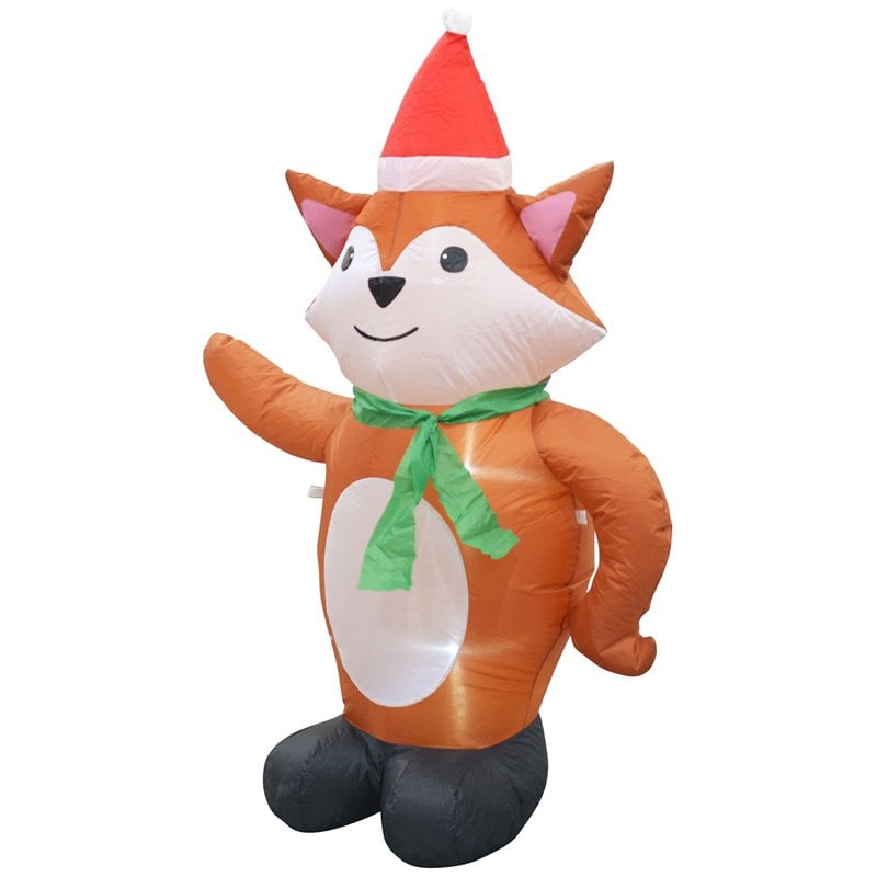 Jeco Giant Weather Resistant Polyester Inflatable LED Christmas Fox