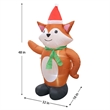 Jeco Giant Weather Resistant Polyester Inflatable LED Christmas Fox