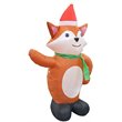 Jeco Giant Weather Resistant Polyester Inflatable LED Christmas Fox