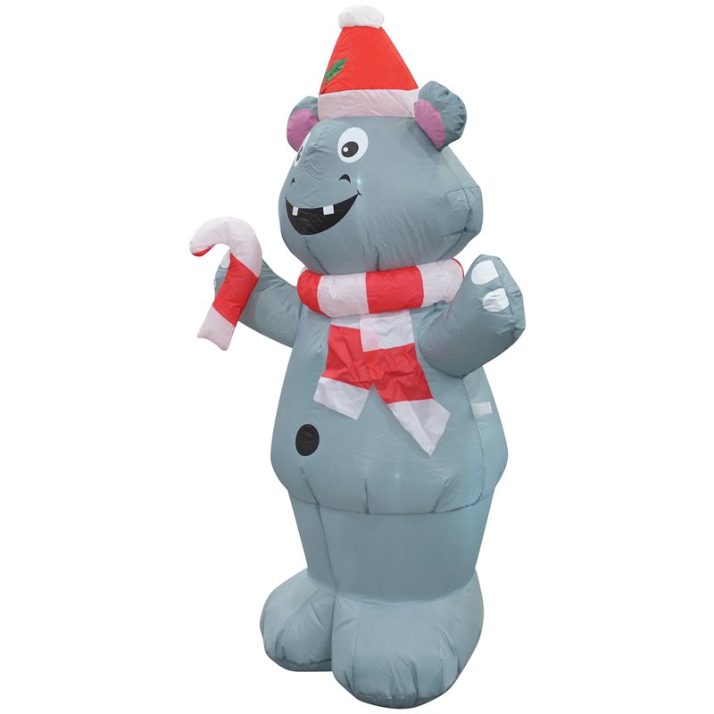 Jeco Giant Weather Resistant Polyester Inflatable LED Christmas Bear