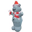 Jeco Giant Weather Resistant Polyester Inflatable LED Christmas Bear