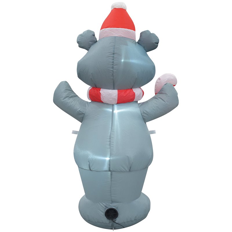 Jeco Giant Weather Resistant Polyester Inflatable LED Christmas Bear