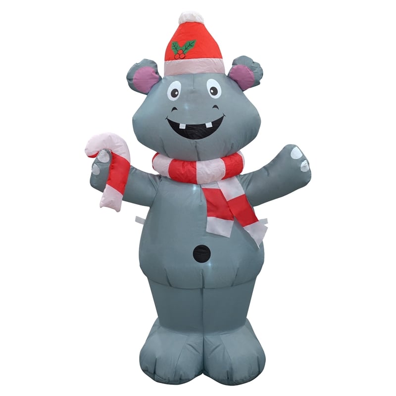 Jeco Giant Weather Resistant Polyester Inflatable LED Christmas Bear