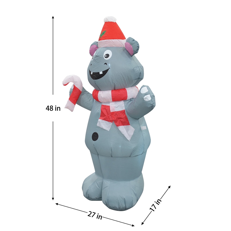 Jeco Giant Weather Resistant Polyester Inflatable LED Christmas Bear