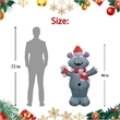 Jeco Giant Weather Resistant Polyester Inflatable LED Christmas Bear