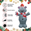 Jeco Giant Weather Resistant Polyester Inflatable LED Christmas Bear