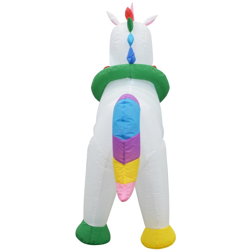 Jeco 4' Giant Weather Resistant Polyester Inflatable LED Christmas Unicorn