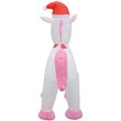 Jeco 3.5' Giant Weather Resistant Polyester Inflatable LED Christmas Unicorn