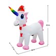 Jeco 3.5' Giant Weather Resistant Polyester Inflatable LED Christmas Unicorn
