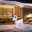 Jeco 3.5' Giant Weather Resistant Polyester Inflatable LED Christmas Unicorn