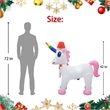 Jeco 3.5' Giant Weather Resistant Polyester Inflatable LED Christmas Unicorn
