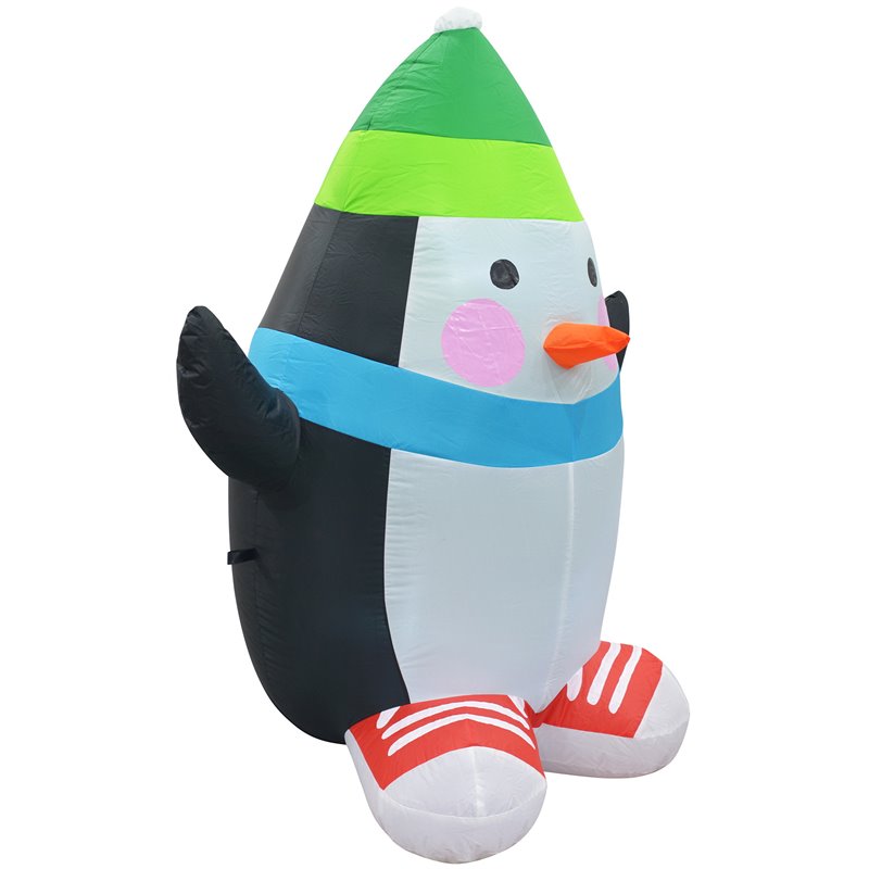 Jeco Giant Weather Resistant Polyester Inflatable LED Christmas Penguin