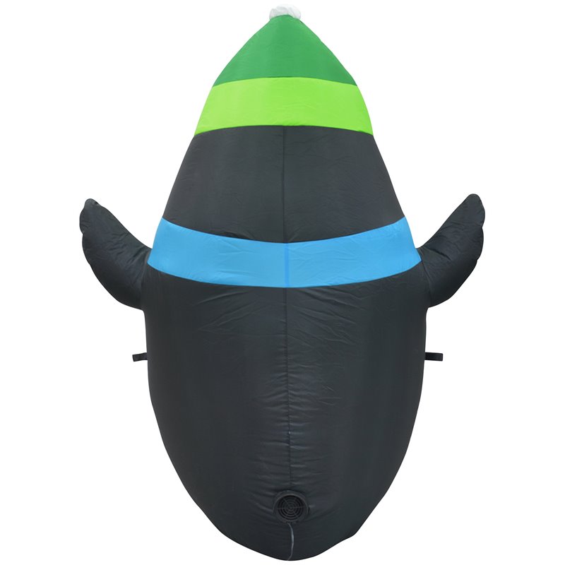 Jeco Giant Weather Resistant Polyester Inflatable LED Christmas Penguin