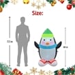 Jeco Giant Weather Resistant Polyester Inflatable LED Christmas Penguin
