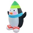 Jeco Giant Weather Resistant Polyester Inflatable LED Christmas Penguin
