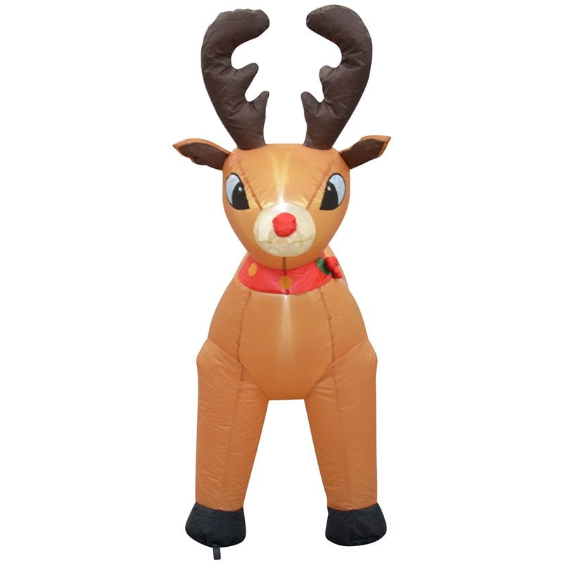 Jeco Giant Weather Resistant Polyester Inflatable LED Christmas Reindeer