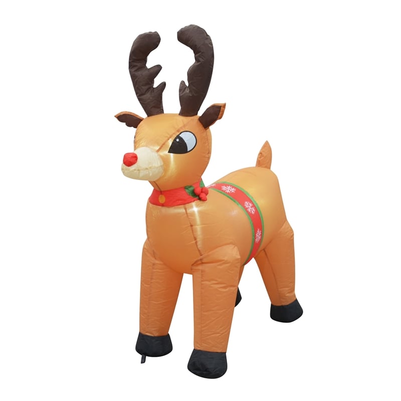 Jeco Giant Weather Resistant Polyester Inflatable LED Christmas Reindeer