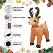 Jeco Giant Weather Resistant Polyester Inflatable LED Christmas Reindeer