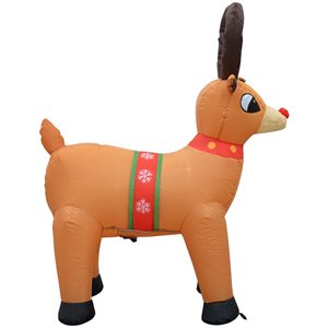 Jeco Giant Weather Resistant Polyester Inflatable LED Christmas Reindeer