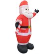 Jeco Weather Resistant Polyester Inflatable LED Christmas White Beard Santa