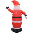 Jeco Weather Resistant Polyester Inflatable LED Christmas White Beard Santa