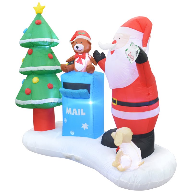 Jeco Giant Weather Resistant Polyester Inflatable LED Christmas Santa