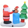 Jeco Giant Weather Resistant Polyester Inflatable LED Christmas Santa Mailbox