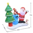 Jeco Giant Weather Resistant Polyester Inflatable LED Christmas Santa Mailbox