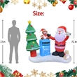 Jeco Giant Weather Resistant Polyester Inflatable LED Christmas Santa Mailbox