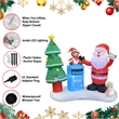 Jeco Giant Weather Resistant Polyester Inflatable LED Christmas Santa Mailbox