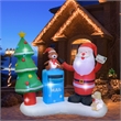 Jeco Giant Weather Resistant Polyester Inflatable LED Christmas Santa Mailbox