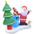 Jeco Giant Weather Resistant Polyester Inflatable LED Christmas Santa Mailbox