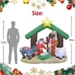 Jeco Giant Weather Resistant Polyester Inflatable LED Nativity Scene