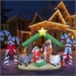 Jeco Giant Weather Resistant Polyester Inflatable LED Nativity Scene